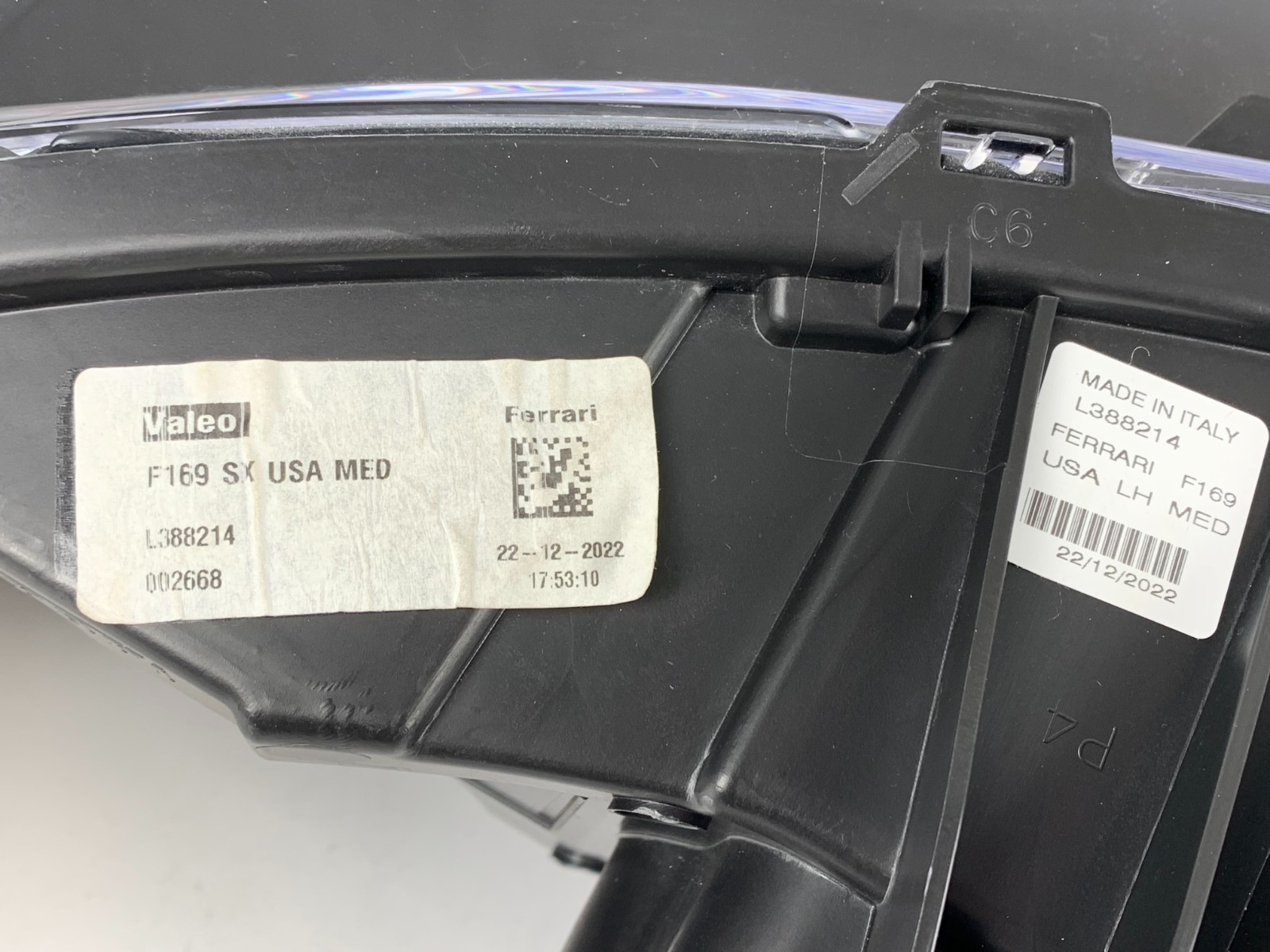 2020-2025 Ferrari Roma F169 LED Headlight Left LH Driver Side OEM L388214