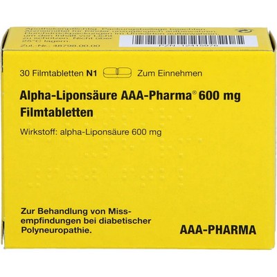 Alpha Liponsäure Aaa- Pharma 600 mg Filmtabletten 30St - PZN 12415976