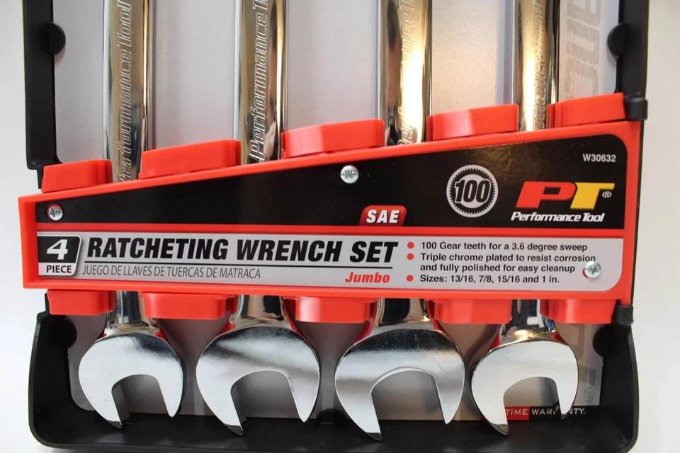 Performance Tool Gear Teeth Ratcheting Wrench Set, SAE - W30632 - Image 2 of 4