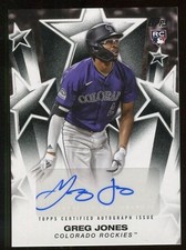2025 Topps Series 2 Greg Jones Baseball Stars Rookie Auto #BSA-GJ Rockies