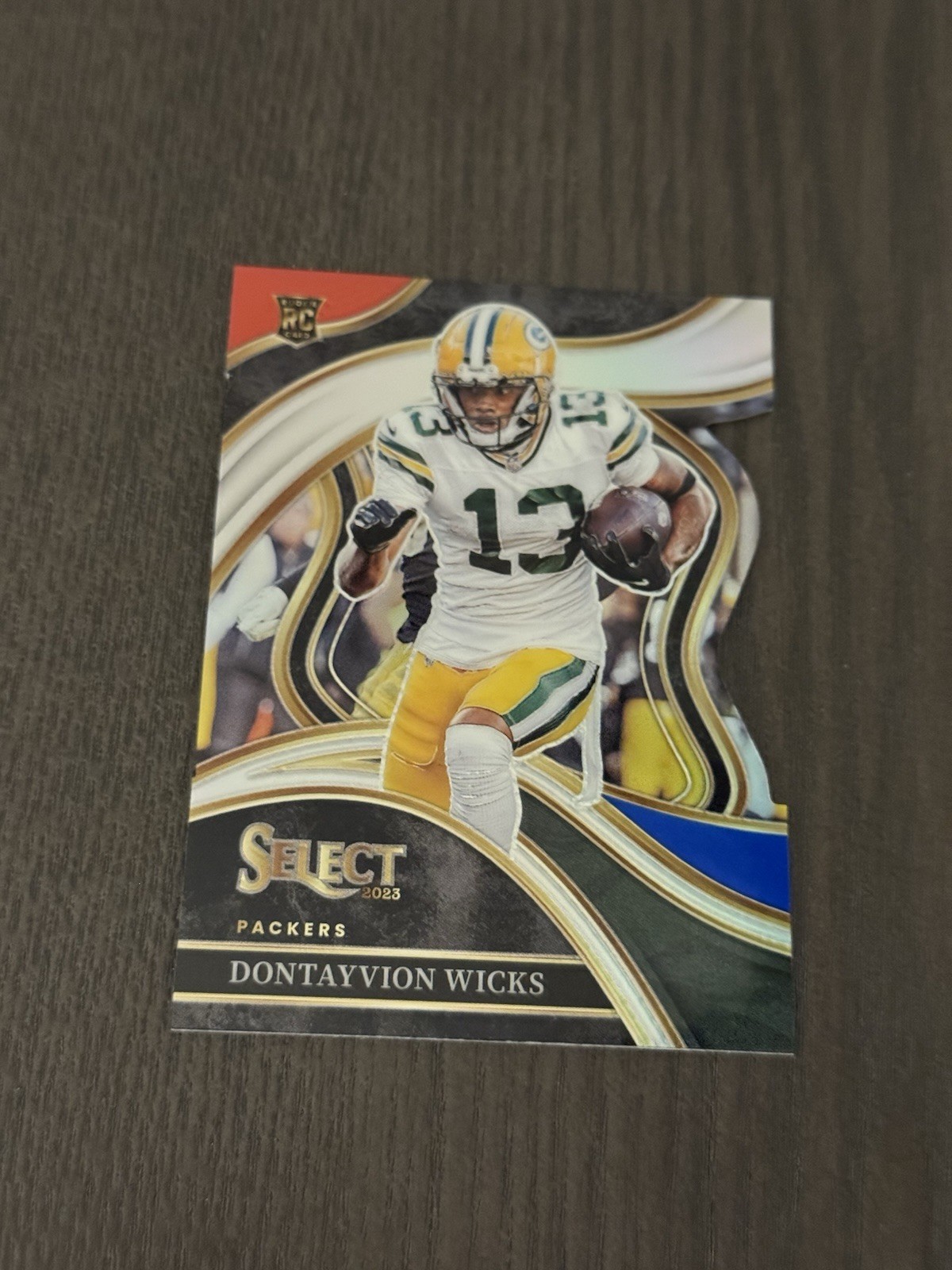 2023 Select Club Level Red & Blue Prizm Die-Cut Dontayvion Wicks #271 Rookie RC