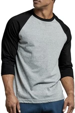 3 Packs of Top Pro Men's 3/4 Sleeve Crew Neck Raglan Jersey Baseball Tee Shirts