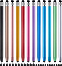 12Pcs Stylus Pen for Touchscreen, 2-In-1 High Precision & Sensitivity Stylus Pen