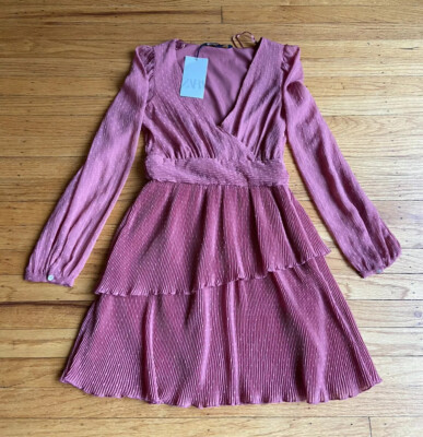 ZARA Ruffled Dotted Mesh Dress | eBay ZARA Ruffled Dotted Mesh Dress | eBay