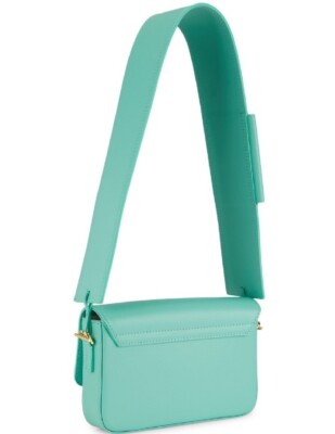 Brand New Jacquemus Le Carinu Leather Shoulder Bag Turquoise W