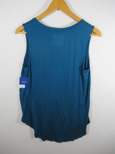 NEW Apt 9 Sleeveless Tunic Tank Top Women Medium Teal - Picture 4 of 4