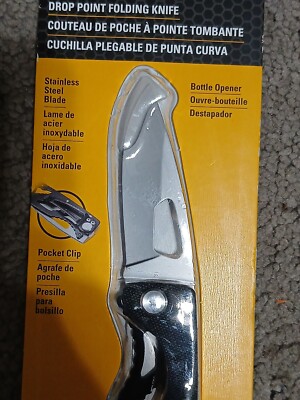 Cat 6-1/4 in. Folding Skeleton Knife with Bottle Opener Polished