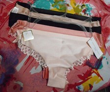 5 ADRIENNE VITTADINI AV3107 5PKD GOODBYE PANTY LINES LACE BACK BIKINI PANTIES M