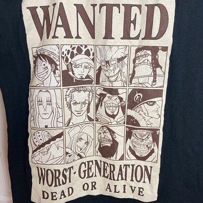 One Piece Wanted Poster T-Shirt Size Small | eBay