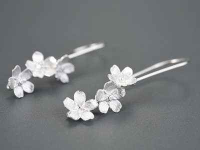 Orecchini A Fiore In Argento 925 Con Resina Epossidica Multicolore - Piccole Margherite 8mm