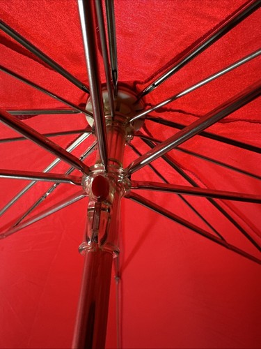 VINTAGE KNIRPS Folding Umbrella Matching Red CASE 1970-80'S CANADA - Picture 11 of 16