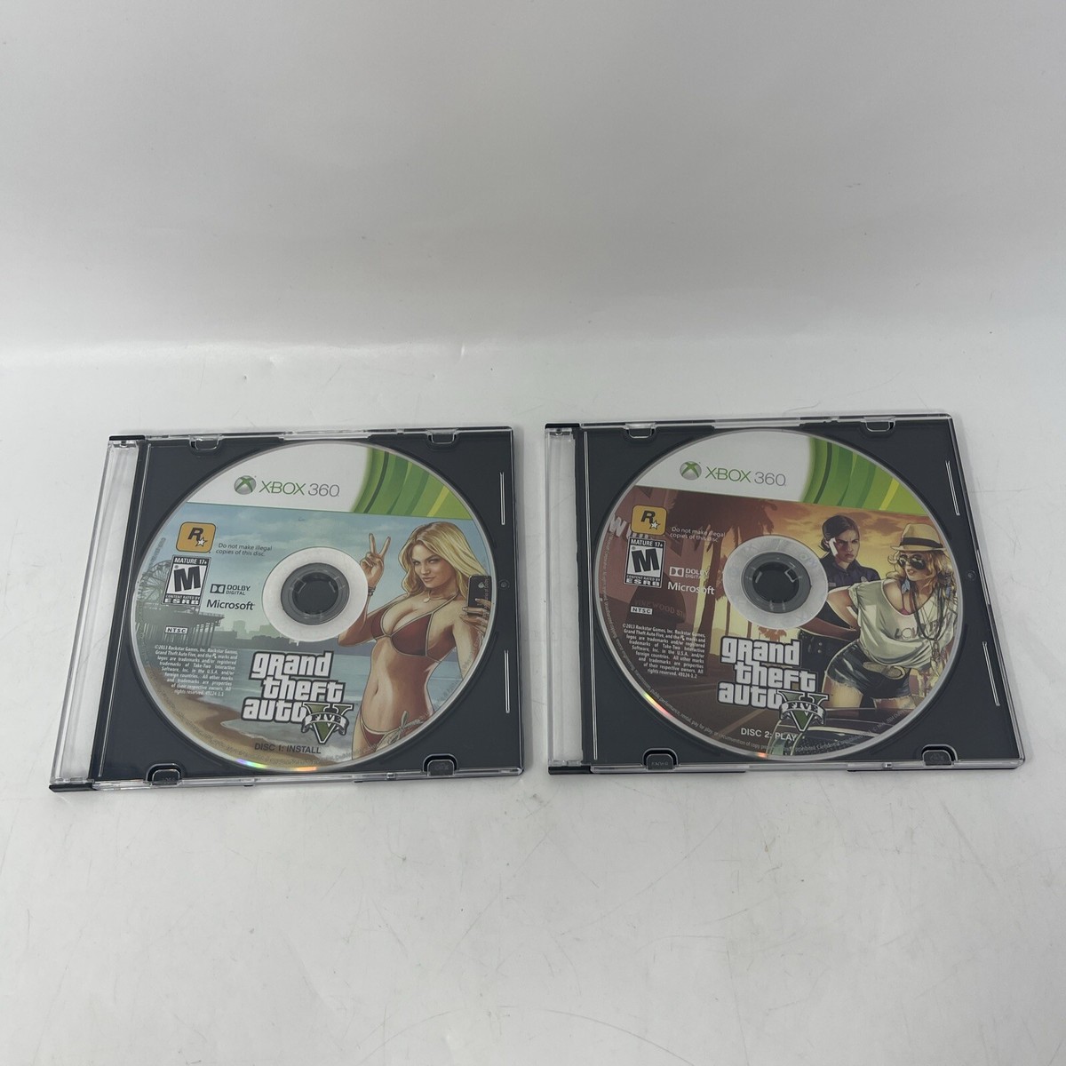 Microsoft Xbox 360 Grand Theft Auto V GTA Discs 1, In Generic