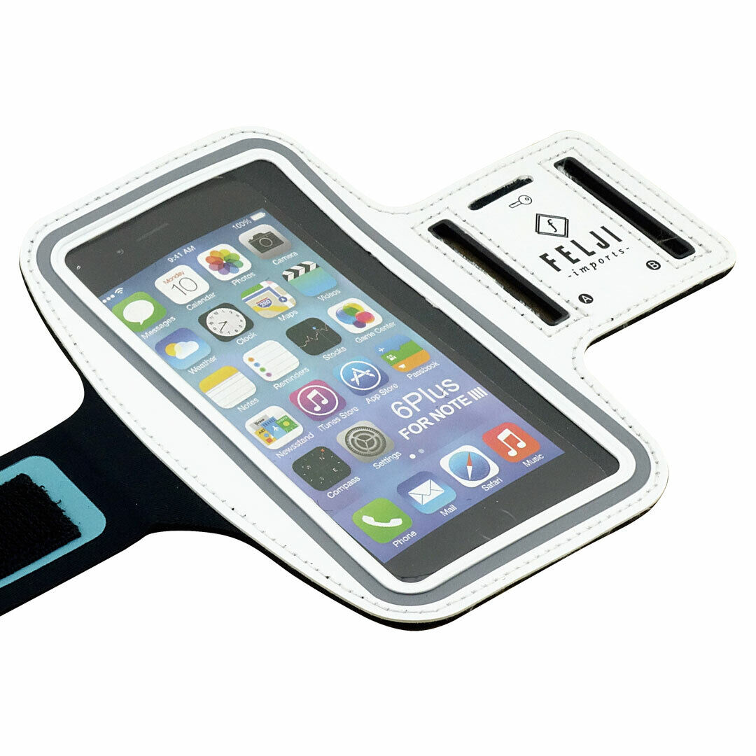 Ophef transactie Loodgieter Large Sport Armband Case Bag for iPhone 7 8 Plus XR Samsung Galaxy, White |  eBay
