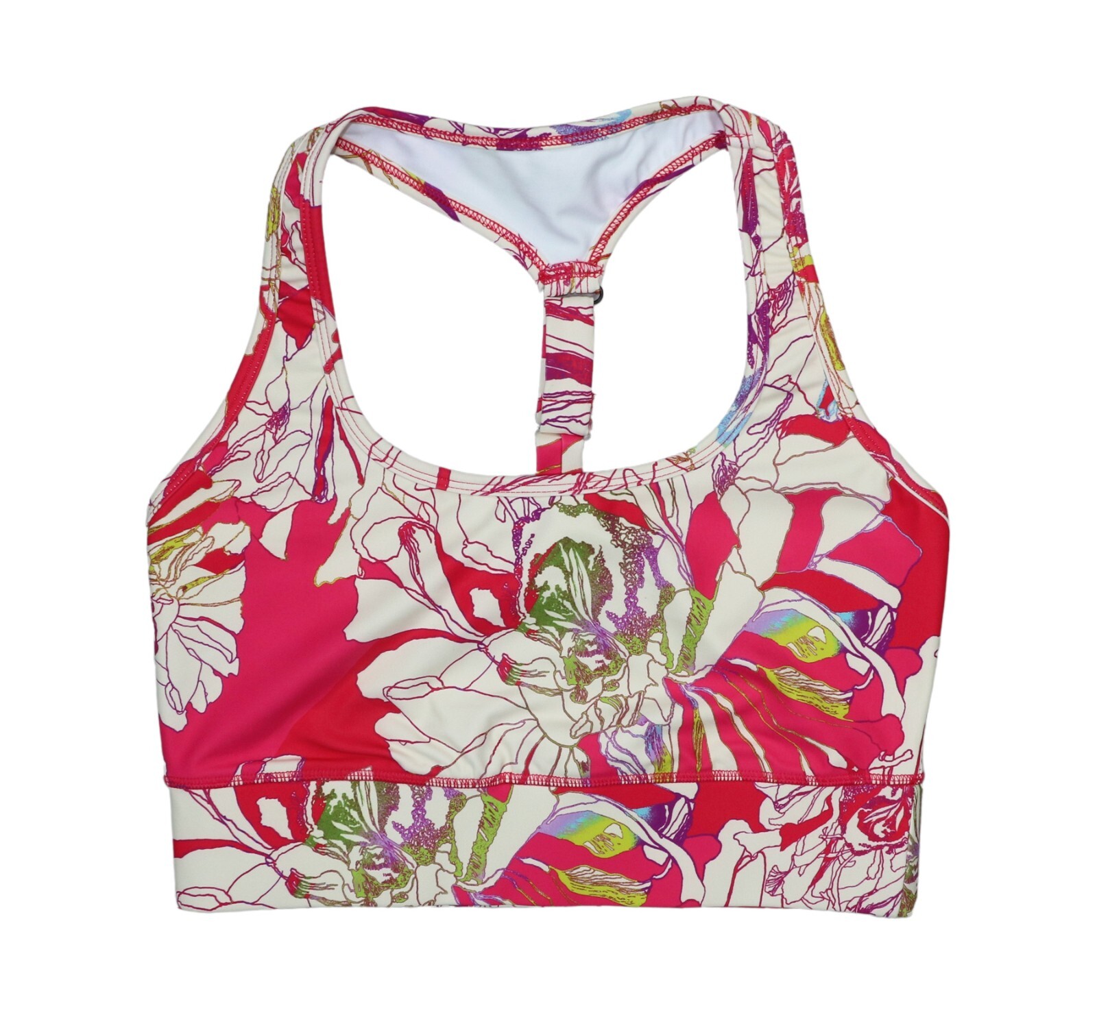 Josie Natori Floral Print Solstice Crop Sleeveless Women's Top M NWT Trellis