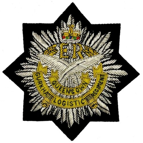 Queens Own Gurkha Logistics Regiment Wire Bullion Blazer Badge -  British Army - Foto 1 di 2