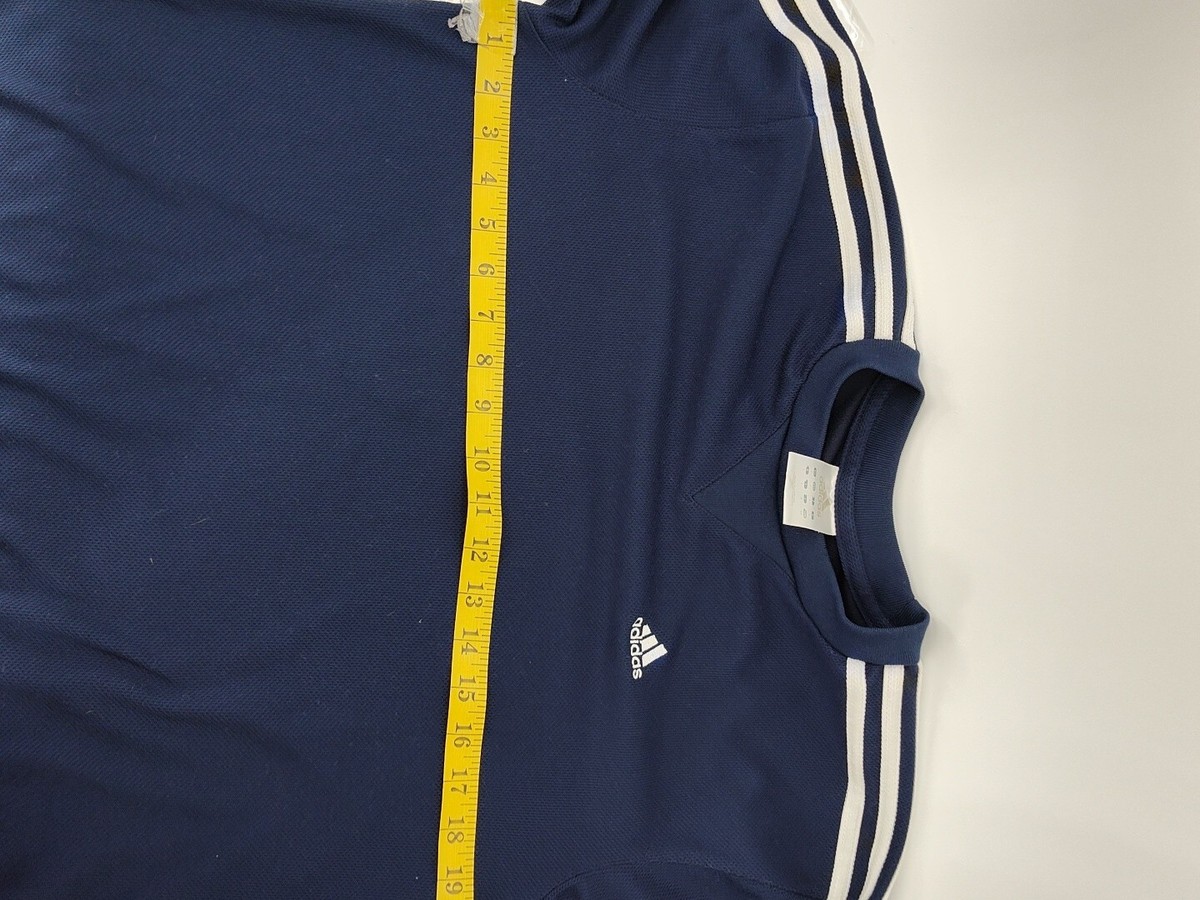 Men's Adidas Navy Blue Sweatshirt With Logo & 3 Stripes On