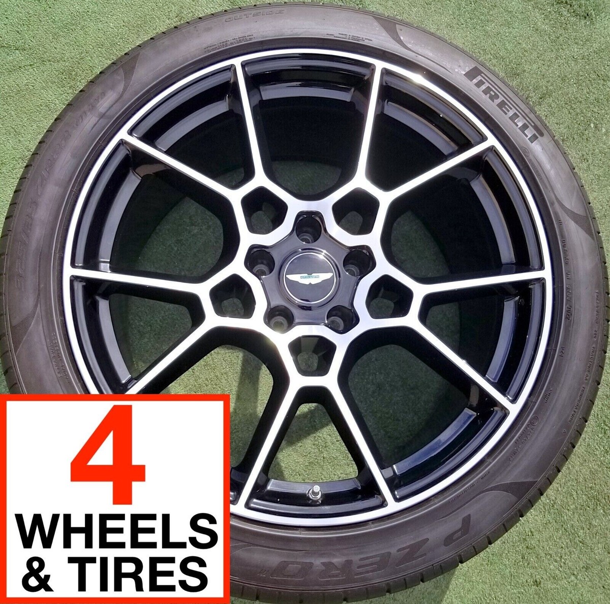 4 Factory Aston Martin DBX Wheels Tires TPM Genuine OEM Black 22