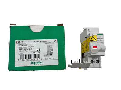 SCHNEIDER ELECTRIC 26511 MULTI 9 VIGI C60 2P-25A-300mA-AC DIFFERENTIALBLOCK
