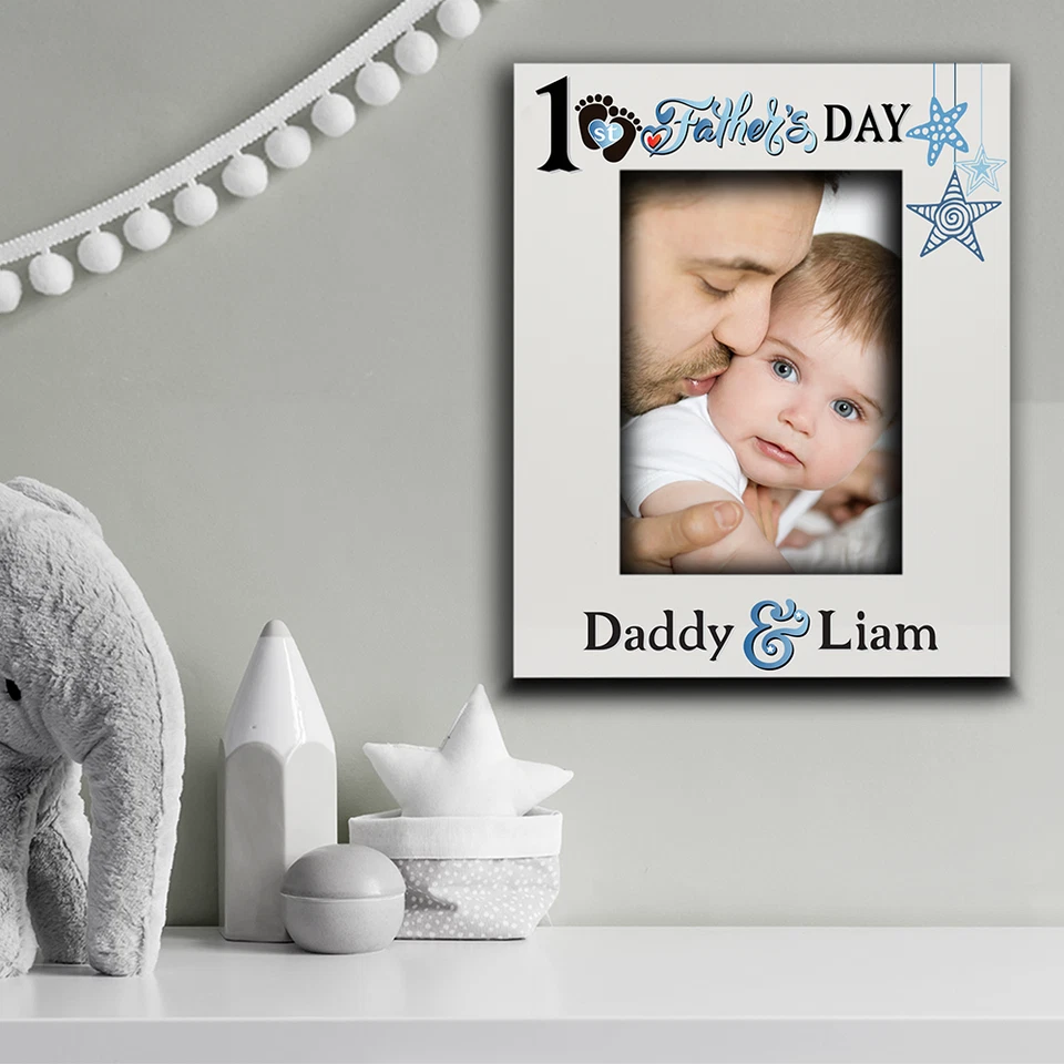 PERSONALIZAR - Primer marco de fotos del día del padre - Marco de fotos papá y yo - Nuevo papá Foto 2 de 4