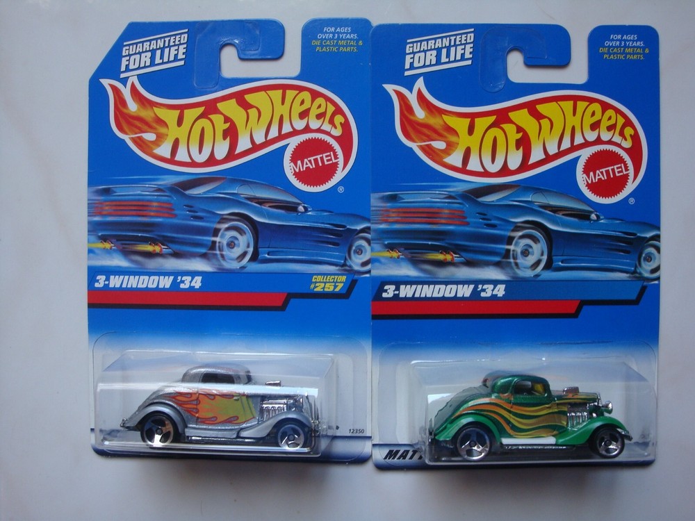 (2ct) Hot wheels ** 3-WINDOW '34 ** Collector #257 & #132 of '00 !!!