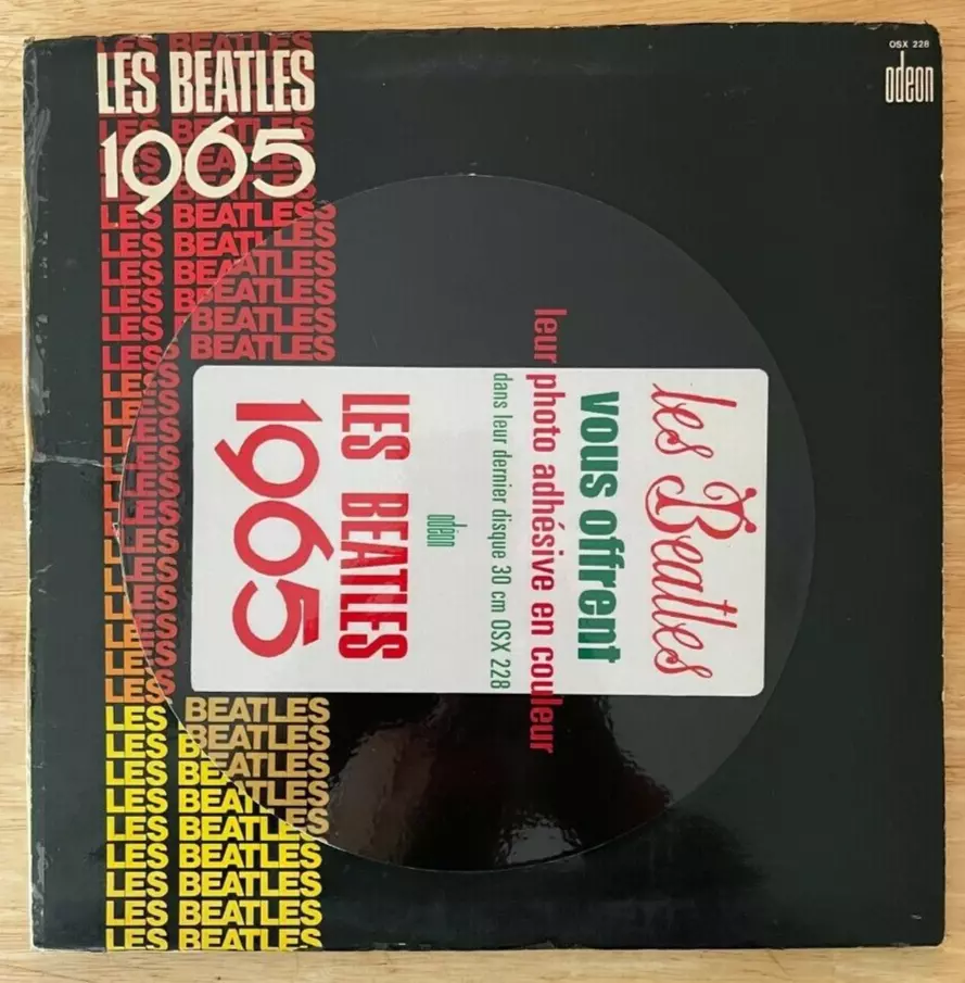 RARE FRENCH LP THE BEATLES LES BEATLES 1965 ODEON OSX 228 STICKER INSERT  AND TAG