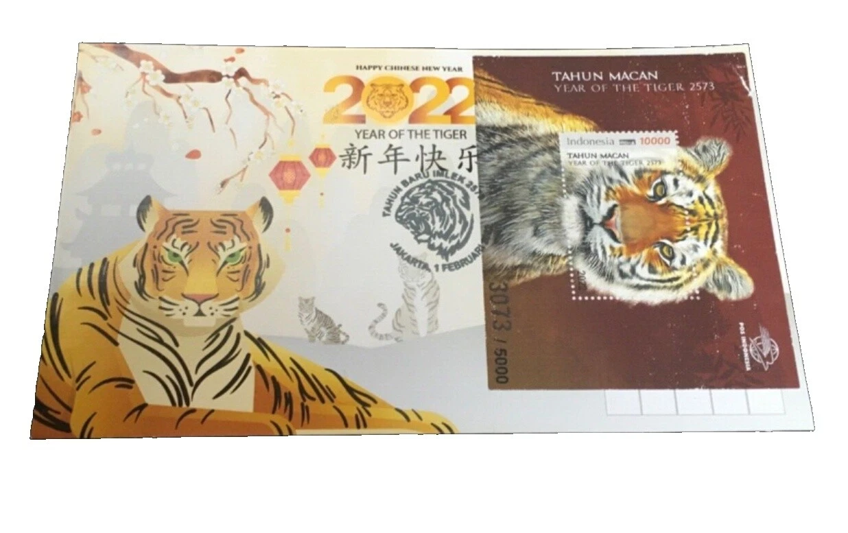 Primer día de emisión Gatos sellos de Indonesia