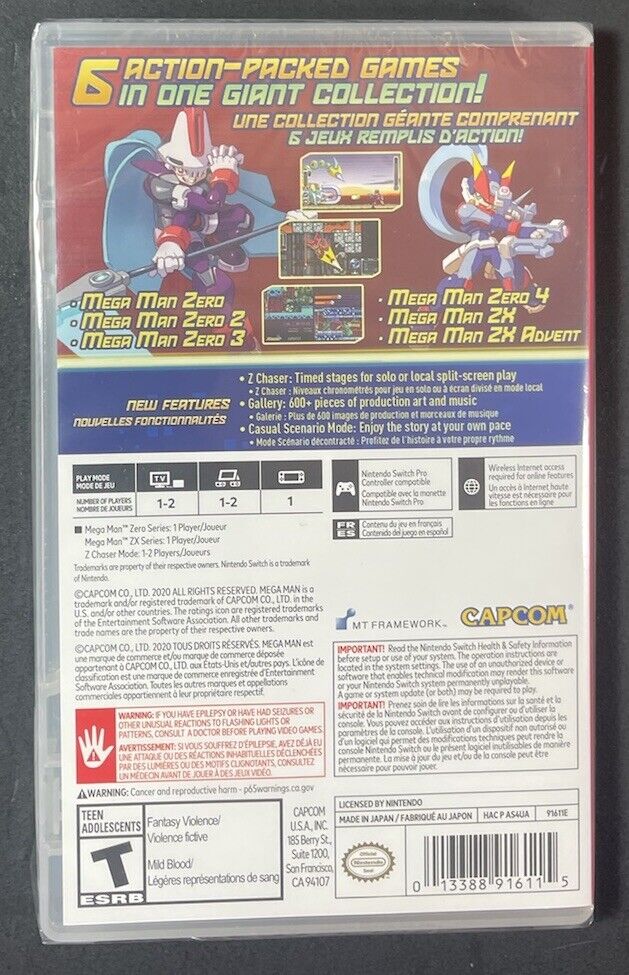 Mega Man Zero / ZX Legacy Collection (Nintendo Switch) NEW Mega Man Zero / ZX Legacy Collection (Nintendo Switch) NEW