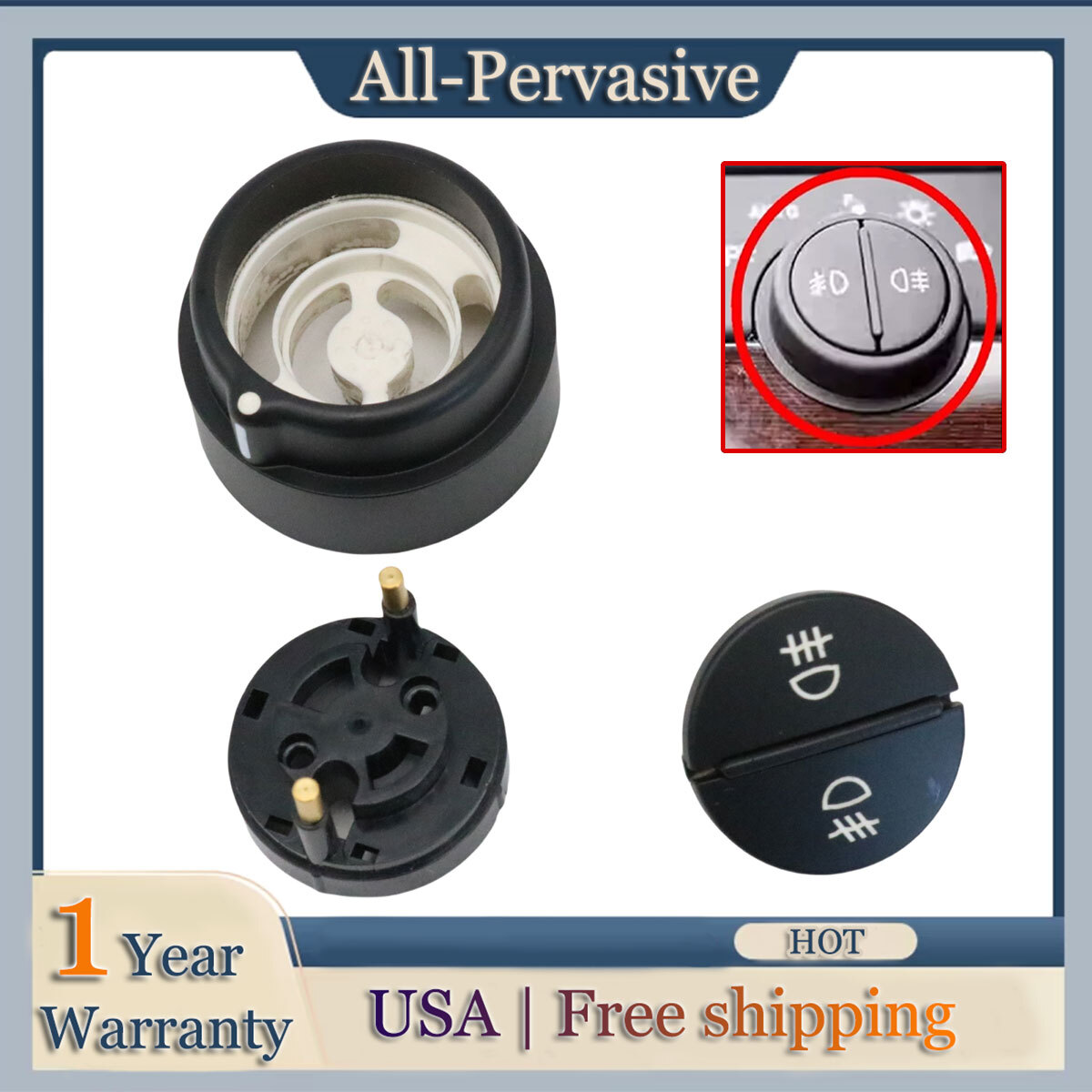 237798 Headlight Switch For Maserati 2010-2019 GranCabrio 2008-2019 GranTurismo