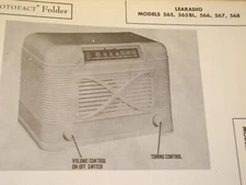 Original Sams Photofact Manual LEARADIO 565, 565BL, 566, 567, 568 (9)