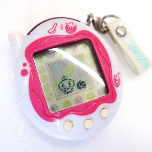 Tamagotchi Plus Strawberry Spoon White Bandai Connection V3 Virtual Pet In Stock - Picture 1 of 7