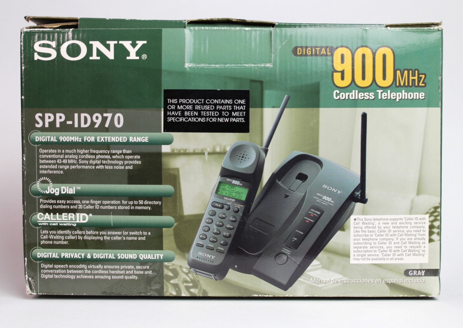 Refurbished in Box Sony SPP ID970 900 MHz Cordless Phone No Battery