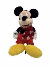 Best Made Toys 2011 Micky Mouse 14” Plush with Red Snowflake Scarf