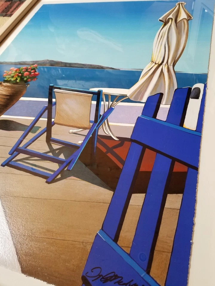 IGOR MEDVEDEV DREAMING Framed Serigraph Woven Paper Ink Signed Numbered 44 / 350 - Image 2 of 4