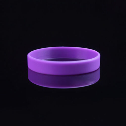 Men Women Silicone Rubber Elasticity Sport Bracelet Wristband Wrist Band Bangle - Picture 17 of 18