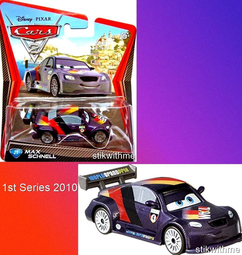 Disney Pixar WORLD GRAN PRIX MAX SCHNELL 1:64 Diecast Cars 2 Very Good