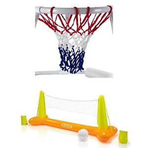 Swimline Super Hoops Floating Pool Basketball Game + Volleyball Game with Balls - Click1Get2 Offers