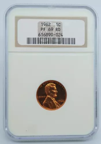 1962 Lincoln Memorial Cent NGC PF 69 RD Old Holder - C1330