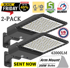 Led Parking Lot Light 2pcs 300w 42000lm 5000k Shoebox Light With Dusk To Dawn Led Parking Lot Light 2pcs 300w 42000lm 5000k Shoebox Light With Dusk To Dawn