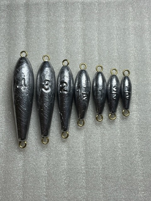 Trolling Sinker Torpedo Inline Weight 1/2 oz, 3/4 oz, oz, 1/2 oz FREE  SHIP