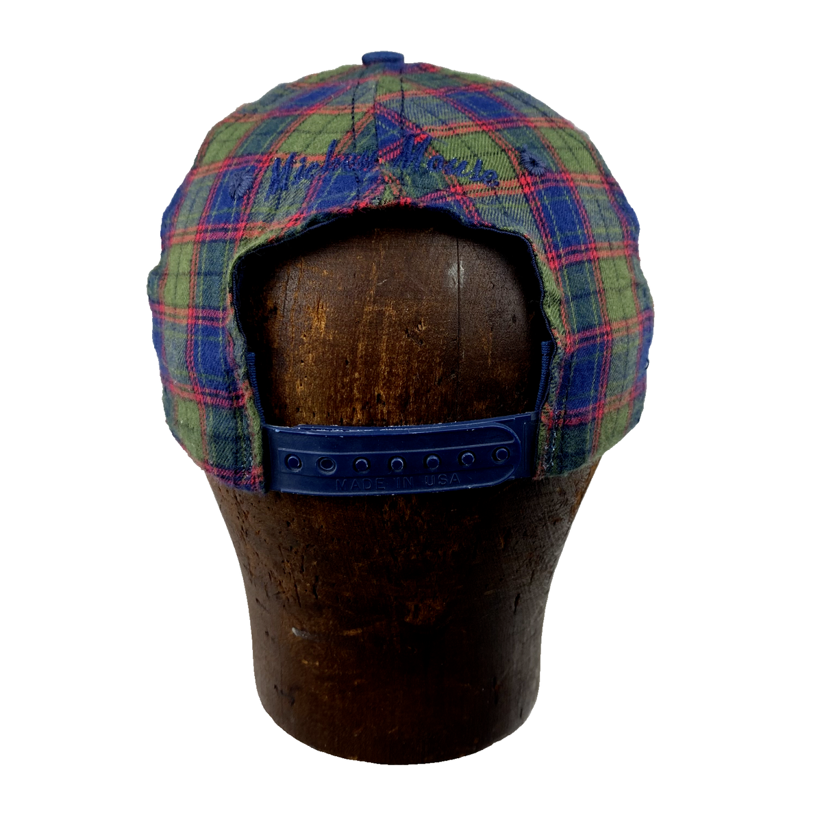 Vintage Disney- Goofy Hat Co. - Mickey Mouse Plaid Adjustable Hat 1990\'s in OS Vintage Goofy Hat Co Mickey Mouse Snapback Hat Cap 90s Plaid  main image 4