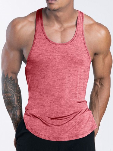 Men's Sports Fitness Vest Tank Tops Casual Running Basketball Quick Drying Vests - Picture 23 of 30