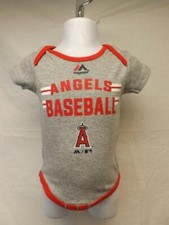 New-Los Angeles Angels Infants Size 0/3 Months Gray Creeper