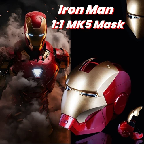 Iron Man MK5 Helmet 1:1 Wearable Voice Control IronMan LED Mask Cosplay Props - Bild 2 von 18