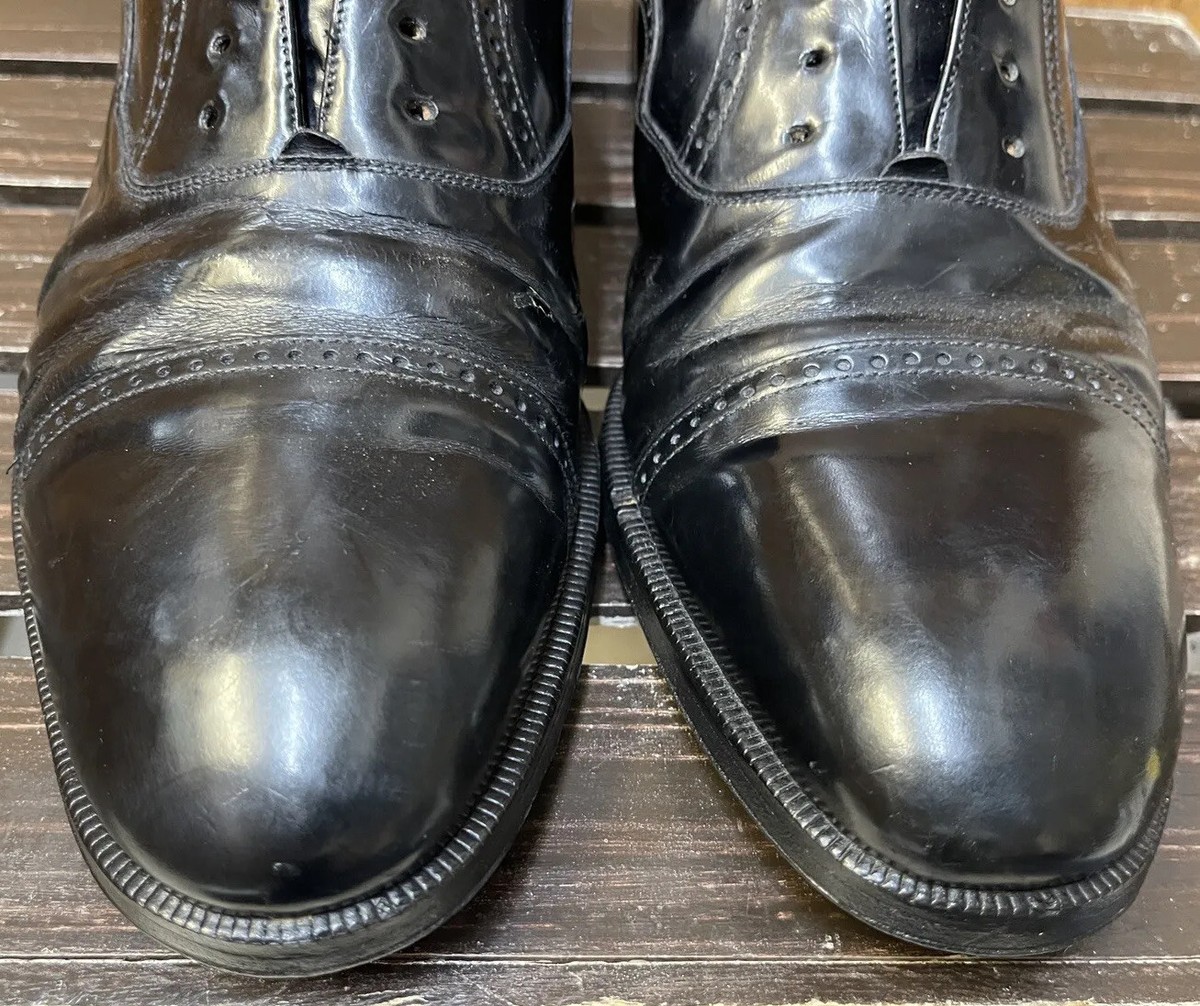 Mezlan Marque Shoes Men\'s 10 M Black Leather Brogue Cap Toe Oxford Lace Dress Mezlan Mens Marque Black Leather Brogue Cap Toe Oxfords - Sz  main image 3