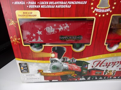 29 Piece Christmas Train Set Box Car Happy Holidays Express EZTECH