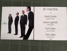 David Bowie Tin Machine Set of 2 Promo Album LP Flats Slicks Posters 1989 EMI