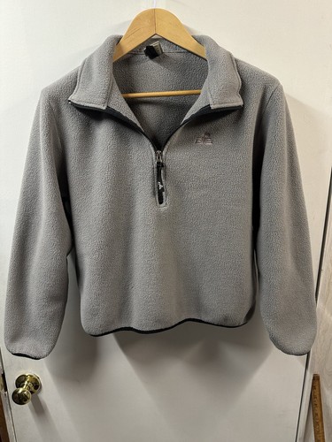 Vintage EMS Polartec 1/2 Zip Fleece Women’s Medium Made In USA Gray Read Desc