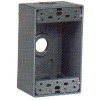 Cooper Wiring 1116-sp .75 In. 1-gang Aluminum Weatherproof Outlet Box on sale Cooper Wiring 1116-sp .75 In. 1-gang Aluminum Weatherproof Outlet Box on sale
