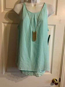 tank top with sheer overlay
