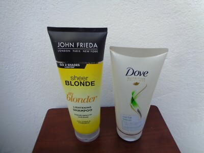 John Frieda Sheer Blonde Shampoo 250ml + Dove Hair Fall Rescue Conditioner 180ml